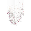 Crystal Glass Feather Crown Hanging Chandelier