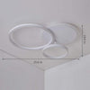 3 Layers Led Modern Circle Flush Mount Light 3 Color Dimmable 26X20