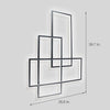 Overlapping Rectangles Aluminum Geometric Style Flush Mount Lighting Led Ceiling Light