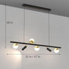 6 8 Light Black Island Horizontal Suspension Linear Pendant Light