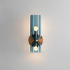 Modern Glass Wall Sconce with Brass or Black Finish for Bedroom and Hallway