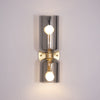 Modern Glass Wall Sconce with Brass or Black Finish for Bedroom and Hallway