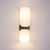 Modern Glass Wall Sconce with Brass or Black Finish for Bedroom and Hallway