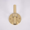 Modern Glass Wall Sconce with Brass or Black Finish for Bedroom and Hallway