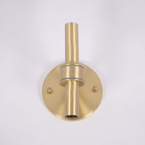 Modern Glass Wall Sconce with Brass or Black Finish for Bedroom and Hallway