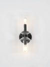 Modern Glass Wall Sconce with Brass or Black Finish for Bedroom and Hallway