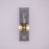 Modern Glass Wall Sconce with Brass or Black Finish for Bedroom and Hallway