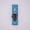Modern Glass Wall Sconce with Brass or Black Finish for Bedroom and Hallway