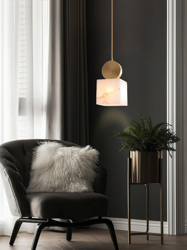 Etruscan Aabaster Pendant Light