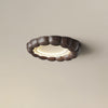 Faux Wood Ripple Ceiling Lamp
