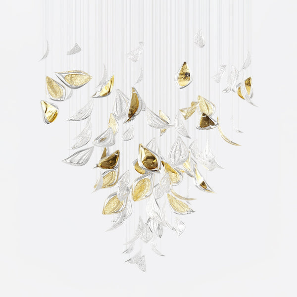 Floating Leaves Chandelier Ceiling Light Fixture