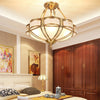 Floral Brass Ceiling Lamp