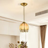 Flower Shaped Brass Pendant Light