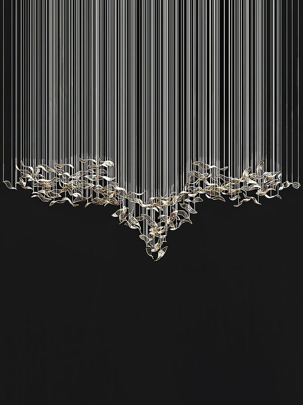 Fluttering Leaf Ceiling Chandelier Light Fixture
