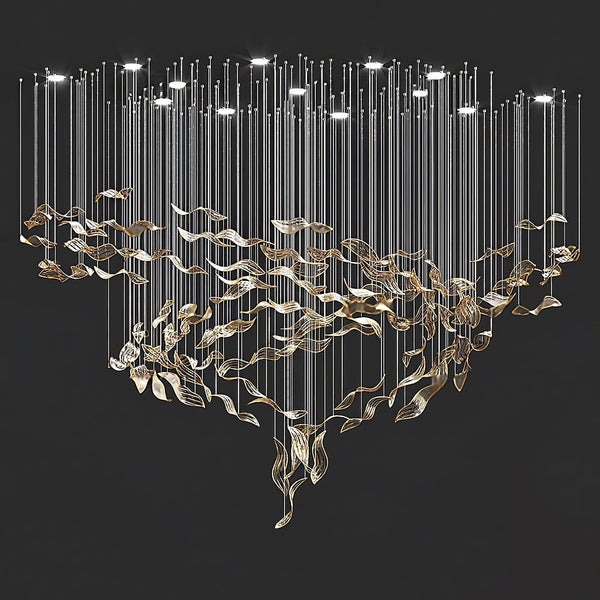 Fluttering Leaf Ceiling Chandelier Light Fixture