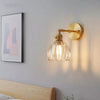 art deco lotus glass wall sconce