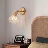 art deco lotus glass wall sconce