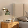 art deco lotus glass wall sconce