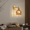 art deco lotus glass wall sconce
