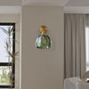 art deco lotus glass wall sconce