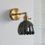 art deco lotus glass wall sconce