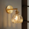 art deco lotus glass wall sconce