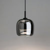 Glass Drum Shaped Pendant Light