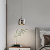Glass Drum Shaped Pendant Light