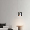 Glass Drum Shaped Pendant Light