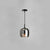 Glass Drum Shaped Pendant Light
