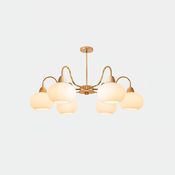 Glass Persimmon Chandelier