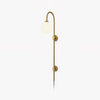 Globe Brass Plug In Wall Sconce