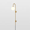 Globe Brass Plug In Wall Sconce