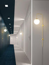 Globe Brass Plug In Wall Sconce