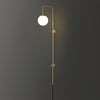 Globe Brass Plug In Wall Sconce