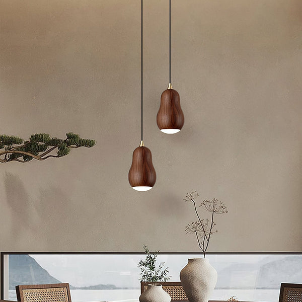 Wooden Gourd Pendant Lamp