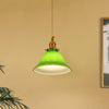 Green Bell Pendant Light