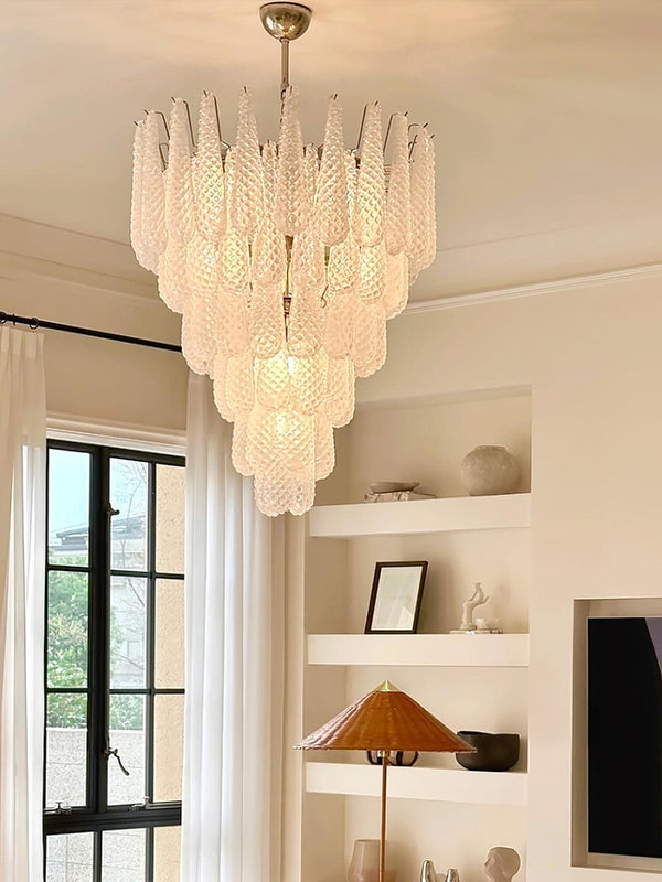 grid-glass-waterfall-chandelier