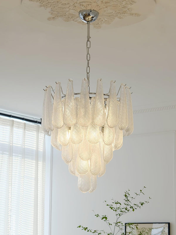 grid-glass-waterfall-chandelier