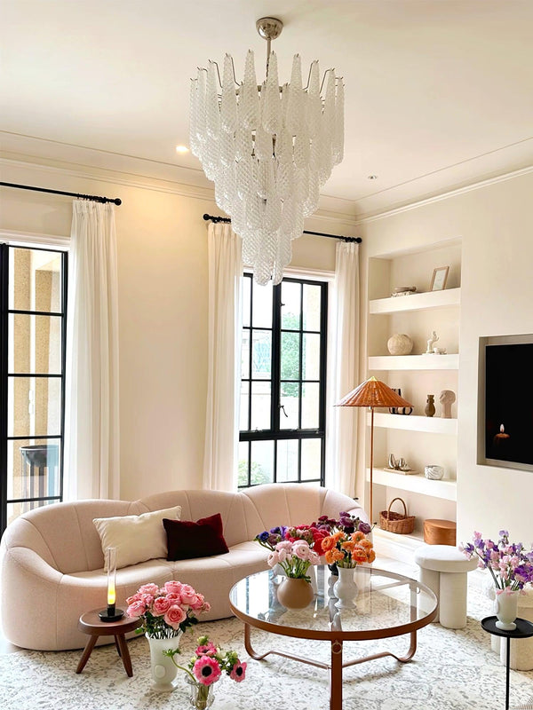 grid-glass-waterfall-chandelier