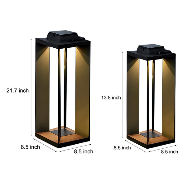 Portable Black Modern Solar Lawn Lamp Ha076162