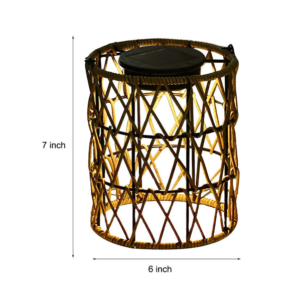 Rattan Lantern Solar Garden Lights Ha077154