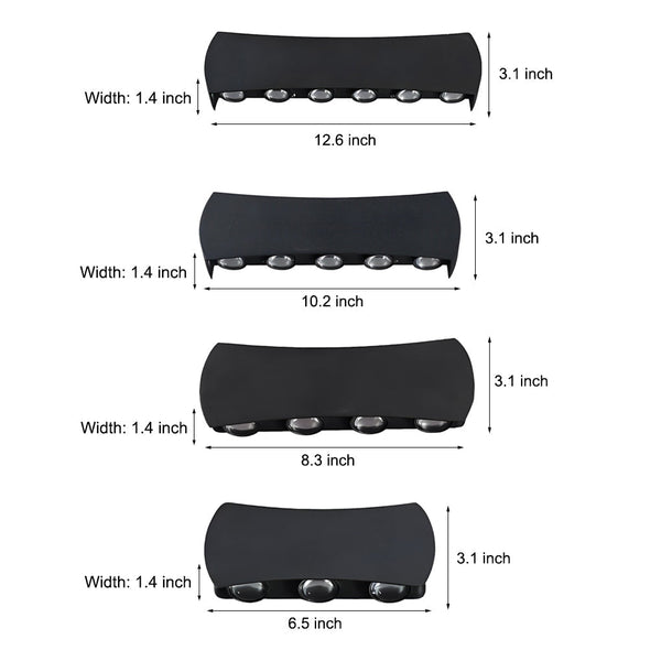 Outdoor Up Down Light Led Waterproof Exterior Aluminum Wall Lights