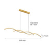 Wavy Lines Kitchen Ceiling Lamp Ha082788