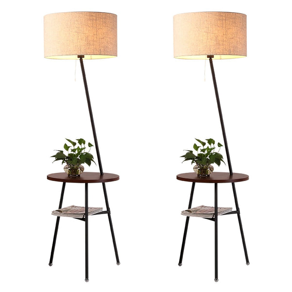 Inclined Tube With Table Floor Lamp