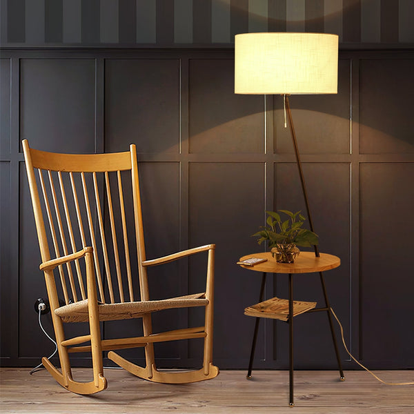 Inclined Tube With Table Floor Lamp