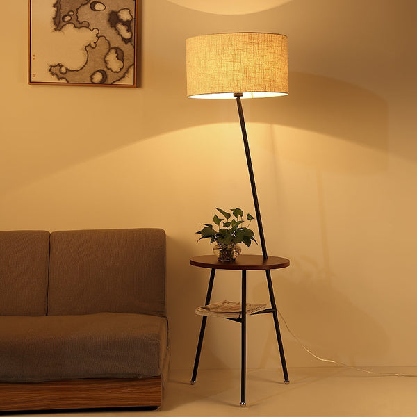 Inclined Tube With Table Floor Lamp