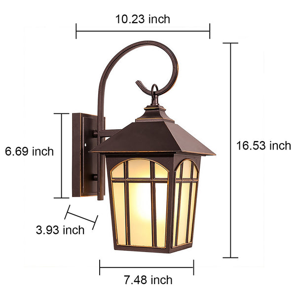 Simple Retro Waterproof Outdoor Courtyard Landscape Lighting Wall Sconces