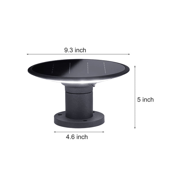 Round Ufo Shaped Solar Waterproof Outdoor Fence Post Lights