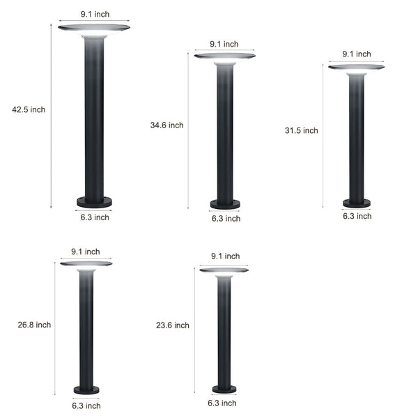 Round Ufo Shaped Led Waterproof Solar Path Lights